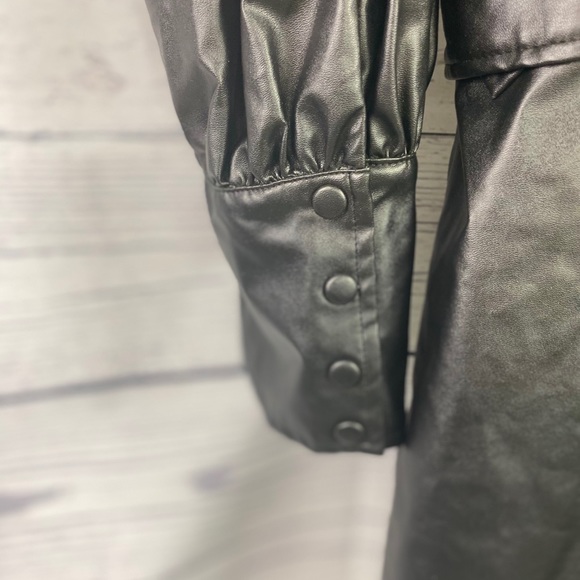 Fashion Nova faux leather button dress - Picture 3 of 6